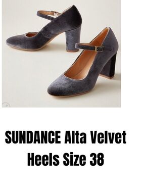 SUNDANCE Alta Velvet Heels Size 38